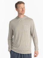 Free Fly Bamboo Lightweight Hooded Sun Shirt-Sandstone