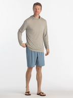Free Fly Bamboo Lightweight Hooded Sun Shirt-Sandstone