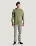 Free Fly Bamboo Lightweight Hooded L/S Shirt-Oil Green