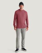 Free Fly Bamboo Lightweight Hooded L/S Shirt-Plum