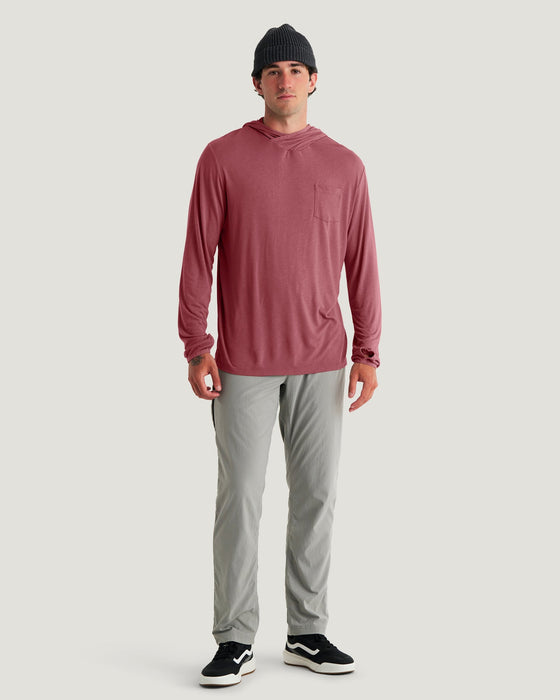 Free Fly Bamboo Lightweight Hooded L/S Shirt-Plum