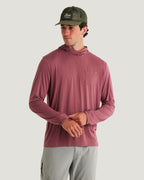 Free Fly Bamboo Lightweight Hooded L/S Shirt-Plum