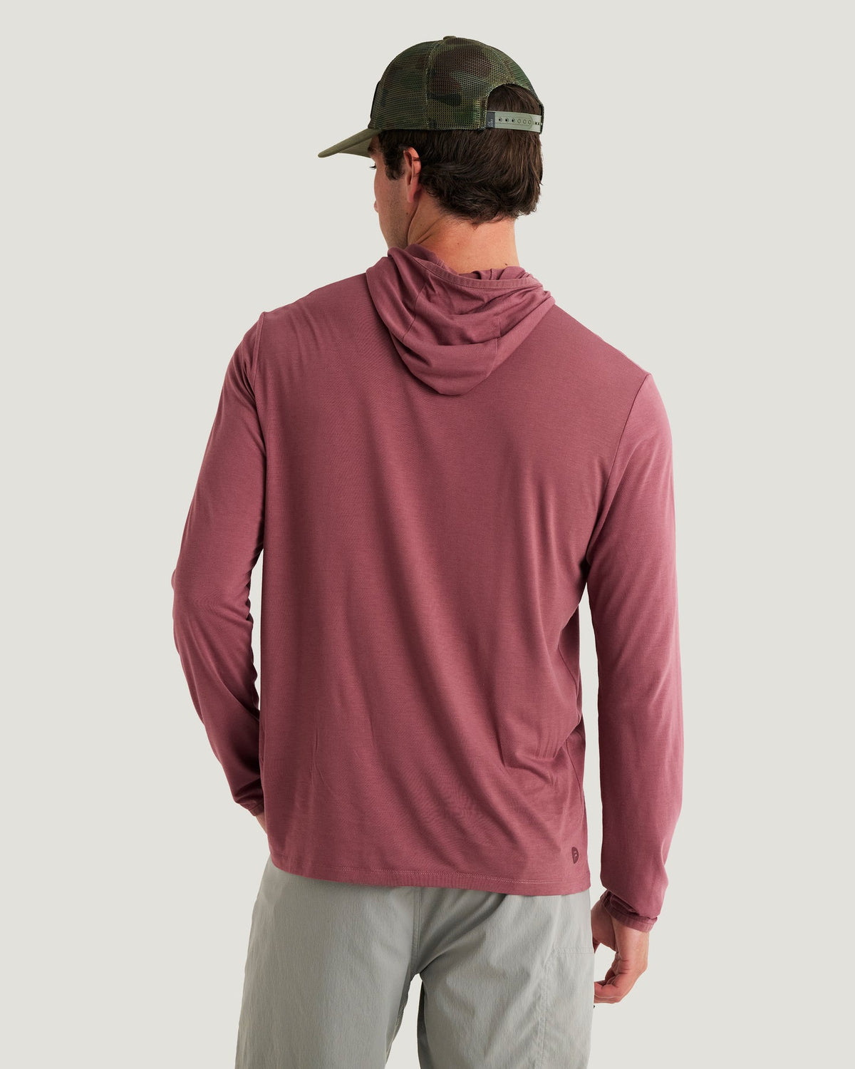 Free Fly Bamboo Lightweight Hooded L/S Shirt-Plum
