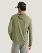 Free Fly Bamboo Lightweight Hooded L/S Shirt-Oil Green