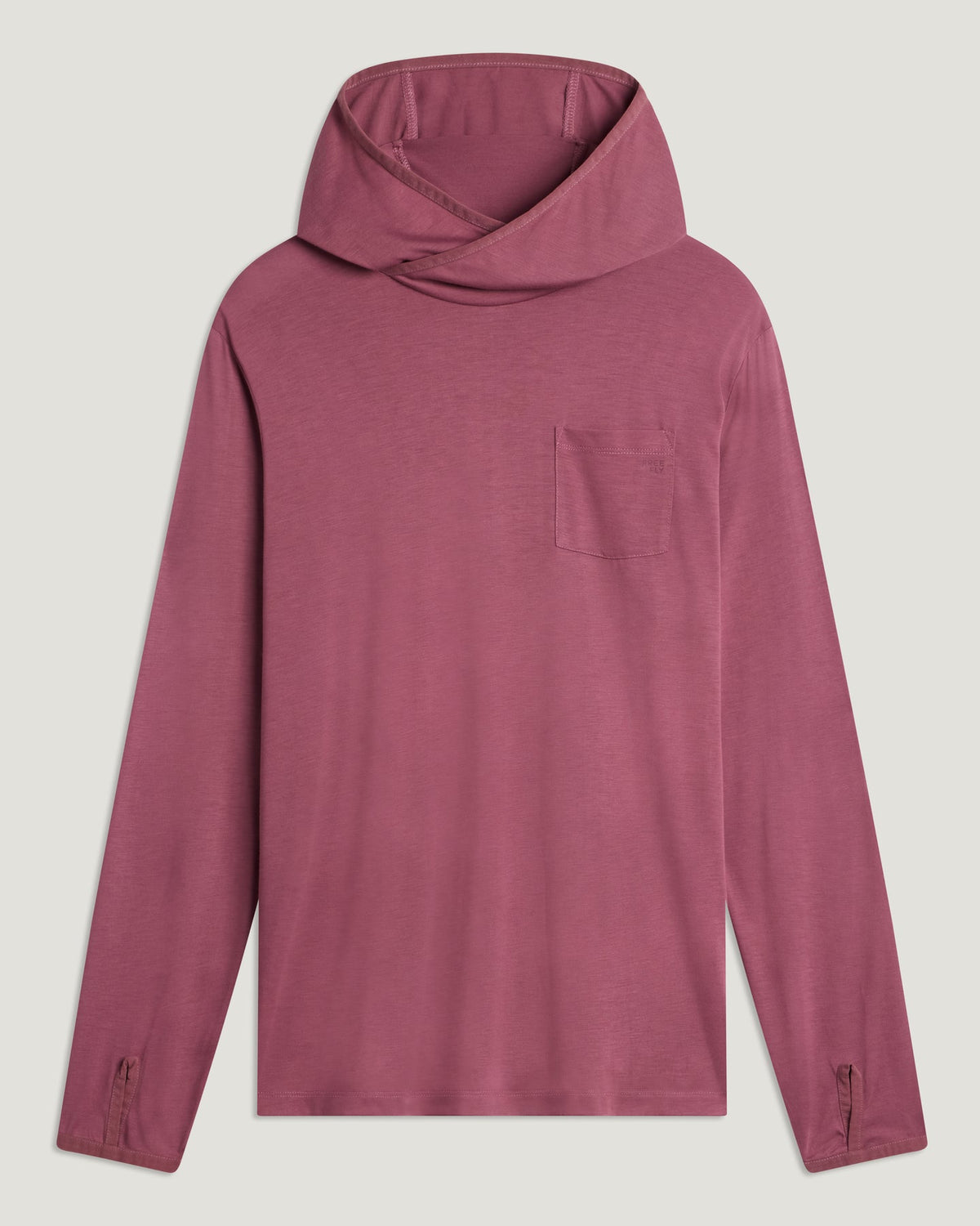 Free Fly Bamboo Lightweight Hooded L/S Shirt-Plum