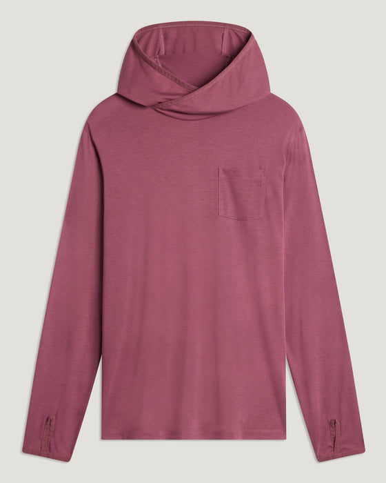 Free Fly Bamboo Lightweight Hooded L/S Shirt-Plum