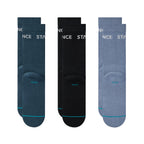 Stance Origin 3 Pack Crew Socks-Indigo