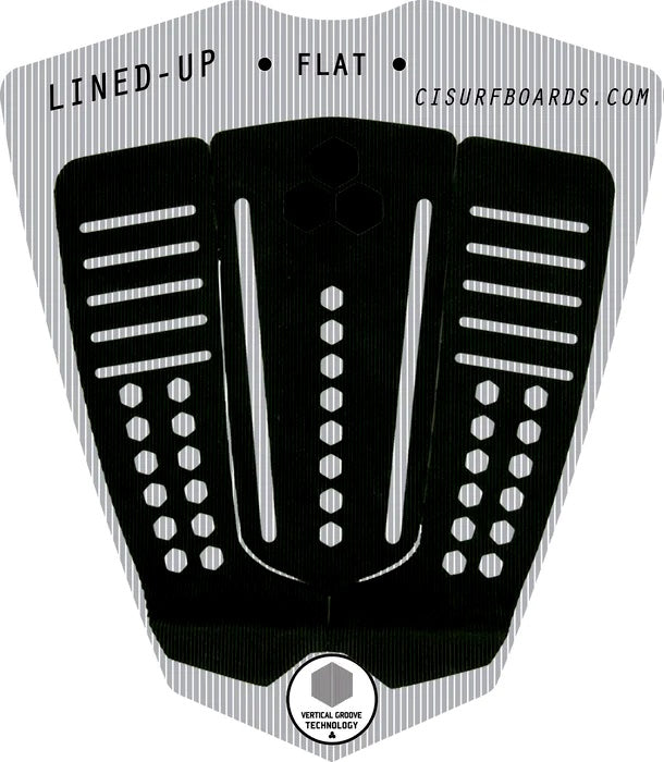 Channel Islands Lined Up Flat Traction Pad-Black