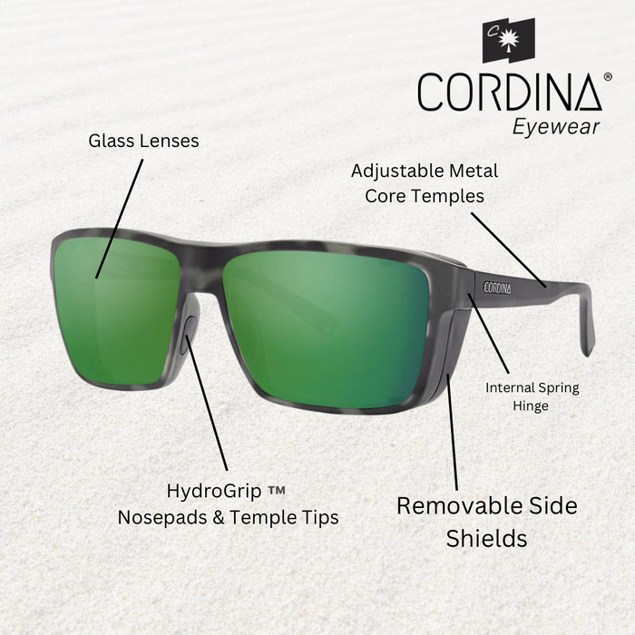 Cordina Lowlander Sunglasses-Matte Black Tort/Bronze Mirror Polar