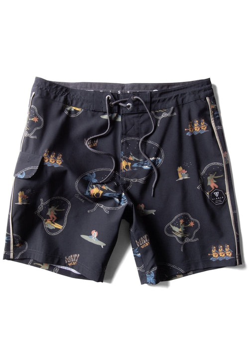 Vissla Soren Wavy West 17.5" Boardshorts-Black