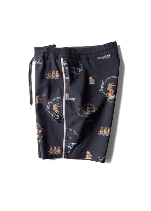 Vissla Soren Wavy West 17.5" Boardshorts-Black
