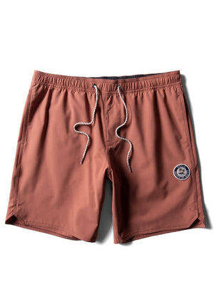 Vissla Solid Sets 17.5" Ecolastic Boardshorts-Retro Red