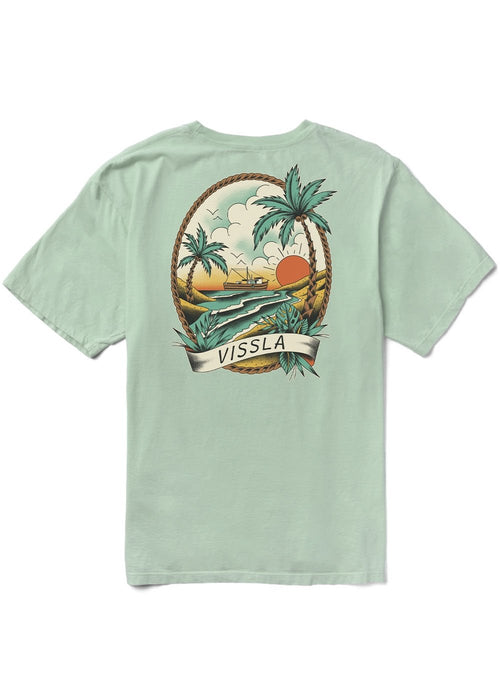 Vissla Captain Premium Organic Tee-Agave