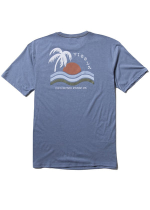 Vissla High Tide  Comp Lite Performance Tee-Harbor Blue Heather