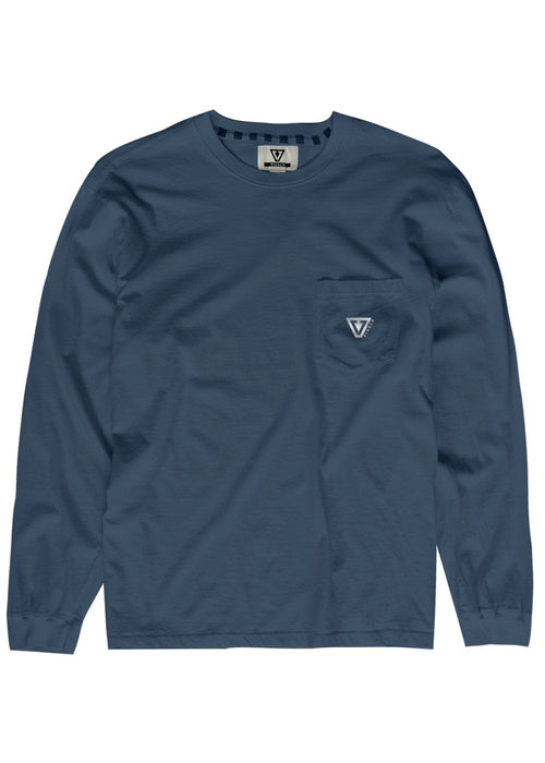 Vissla Established Premium L S Tee Navy Small Small