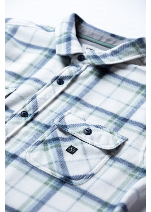Vissla Eco-zy Polar Flannel L/S Shirt-Vintage White