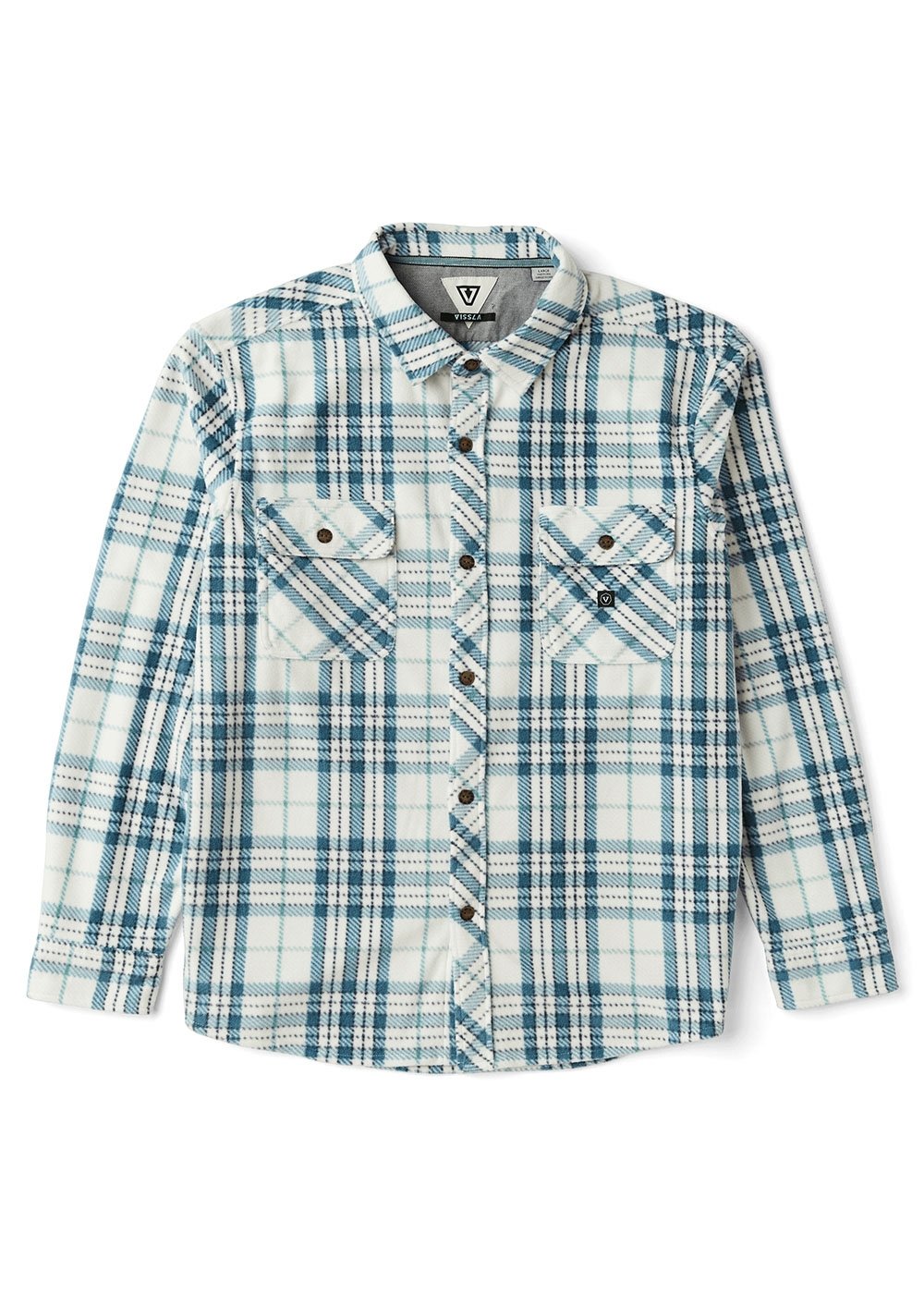 Vissla Eco-zy Polar Flannel L/S Shirt-Vintage White