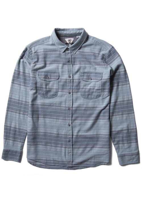 Vissla Central Coast Eco Flannel L/S Shirt-Light Slate