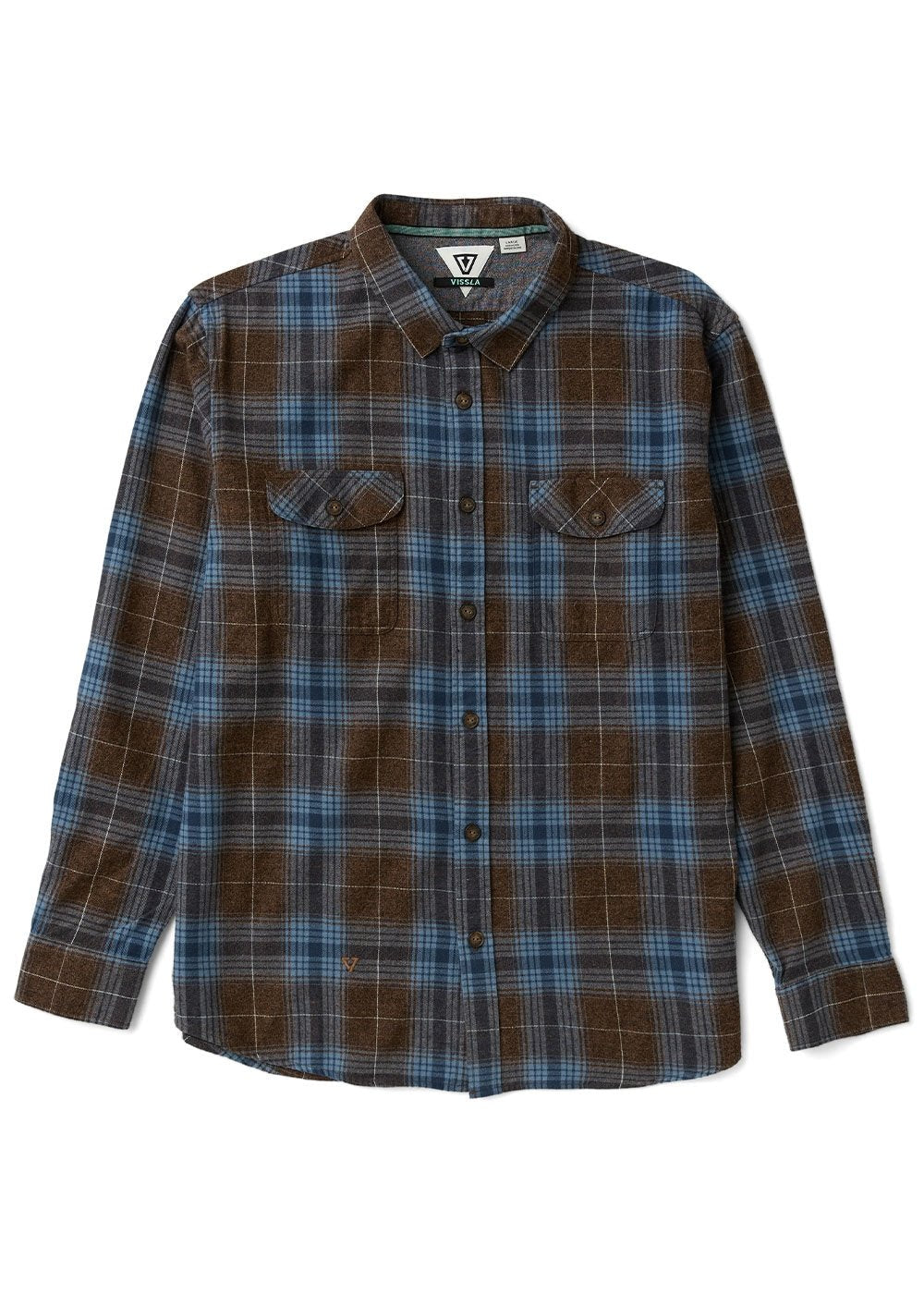 Vissla Central Coast Eco L/S Shirt-Brown Heather
