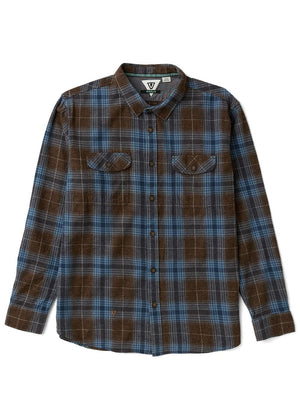 Vissla Central Coast Eco L/S Shirt-Brown Heather