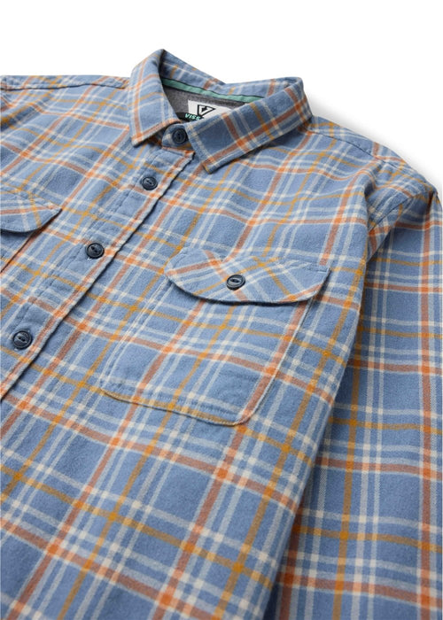 Vissla Central Coast Eco Flannel L/S Shirt-Blue Haze