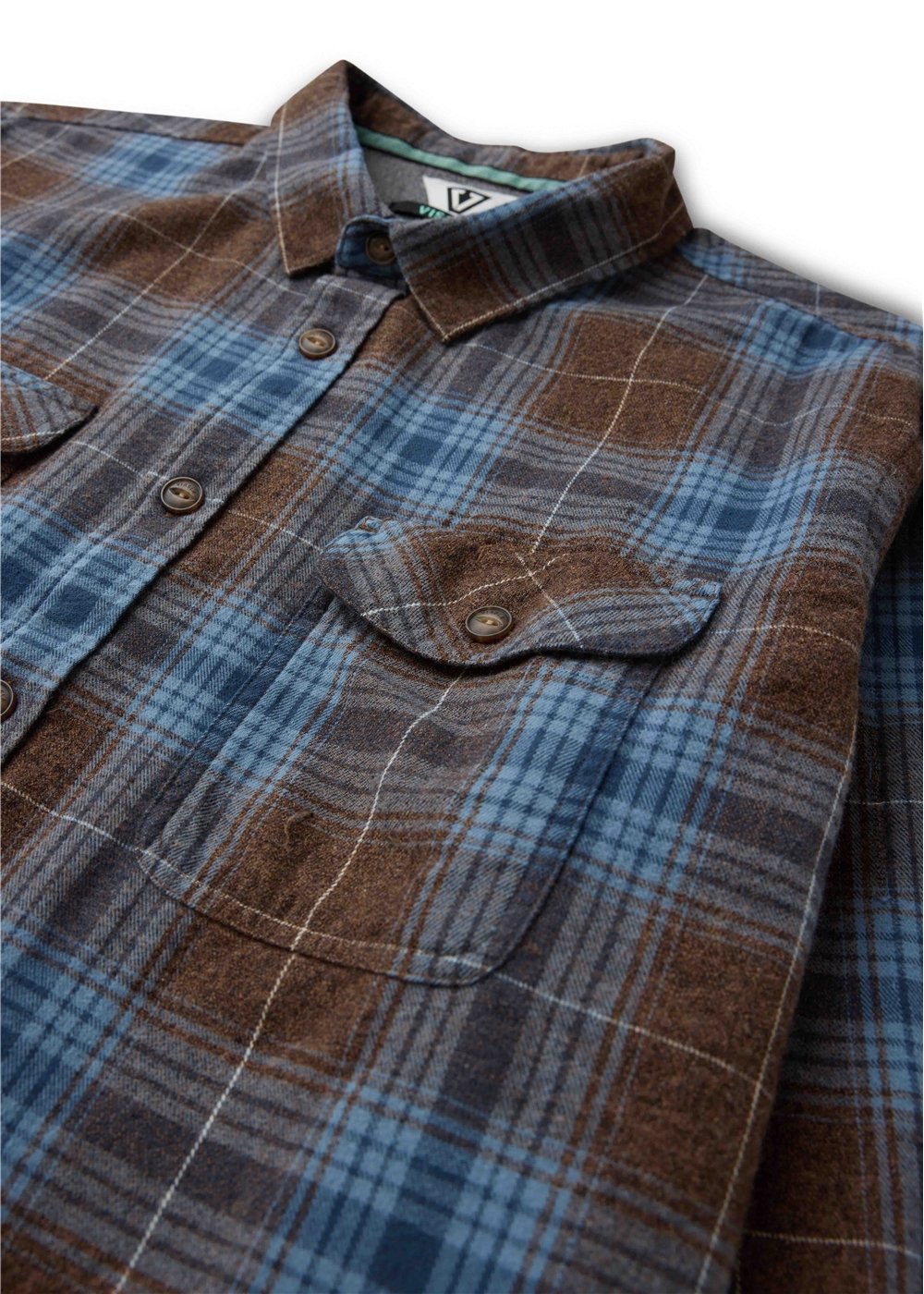 Vissla Central Coast Eco L/S Shirt-Brown Heather