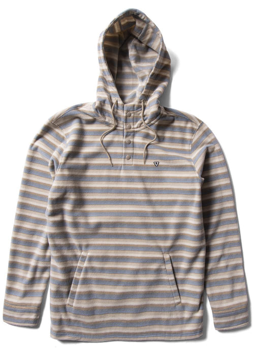 Vissla Eco-Zy Hooded Popover L/S Shirt-Light Slate