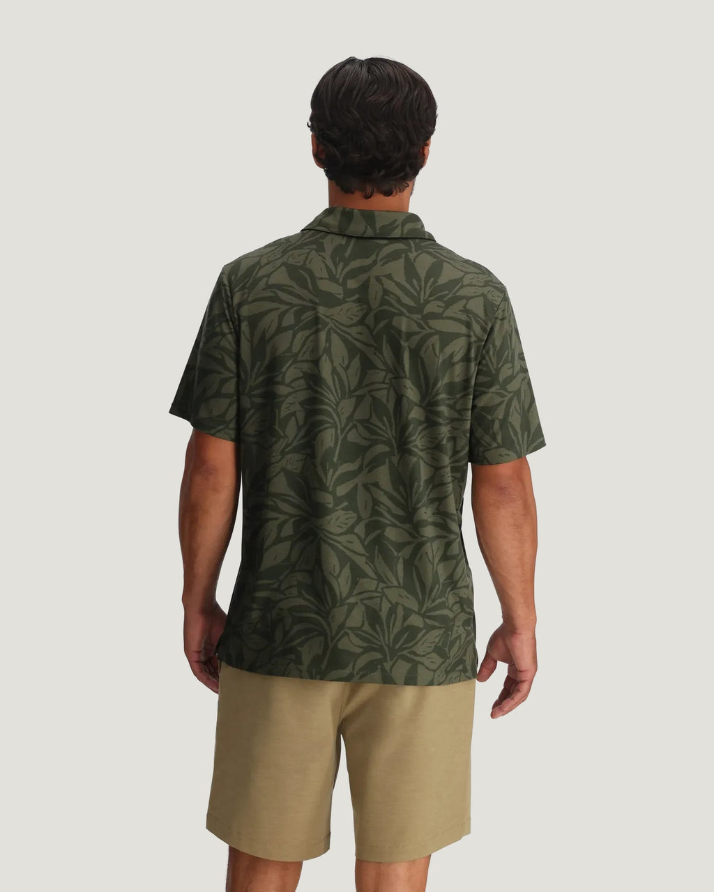Free Fly Elevate Polo Shirt-Canopy Print Dark Forest