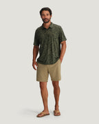 Free Fly Elevate Polo Shirt-Canopy Print Dark Forest