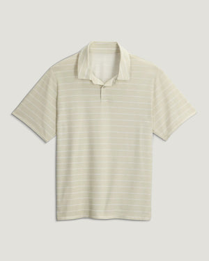 Free Fly Elevate Polo Shirt-Dash Stripe Birch