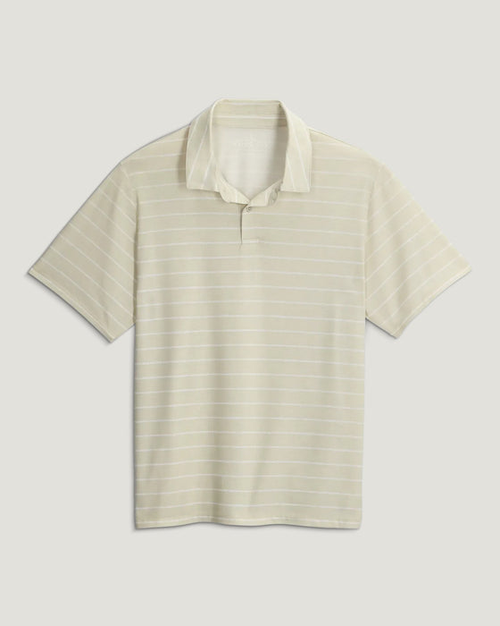 Free Fly Elevate Polo Shirt-Dash Stripe Birch