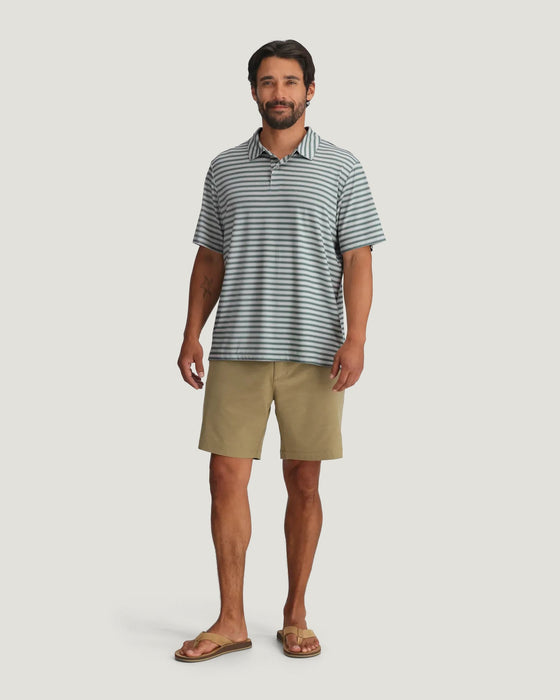 Free Fly Elevate Polo Shirt-Heather Aspen Grey