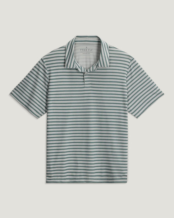 Free Fly Elevate Polo Shirt-Heather Aspen Grey
