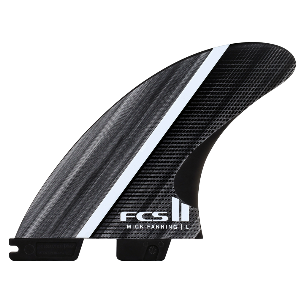 FCS II MF Glass Fibre Fusion Tri Fin Set-Smoke/White-Medium