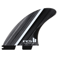 FCS II MF Glass Fibre Fusion Tri Fin Set-Smoke/White-Medium