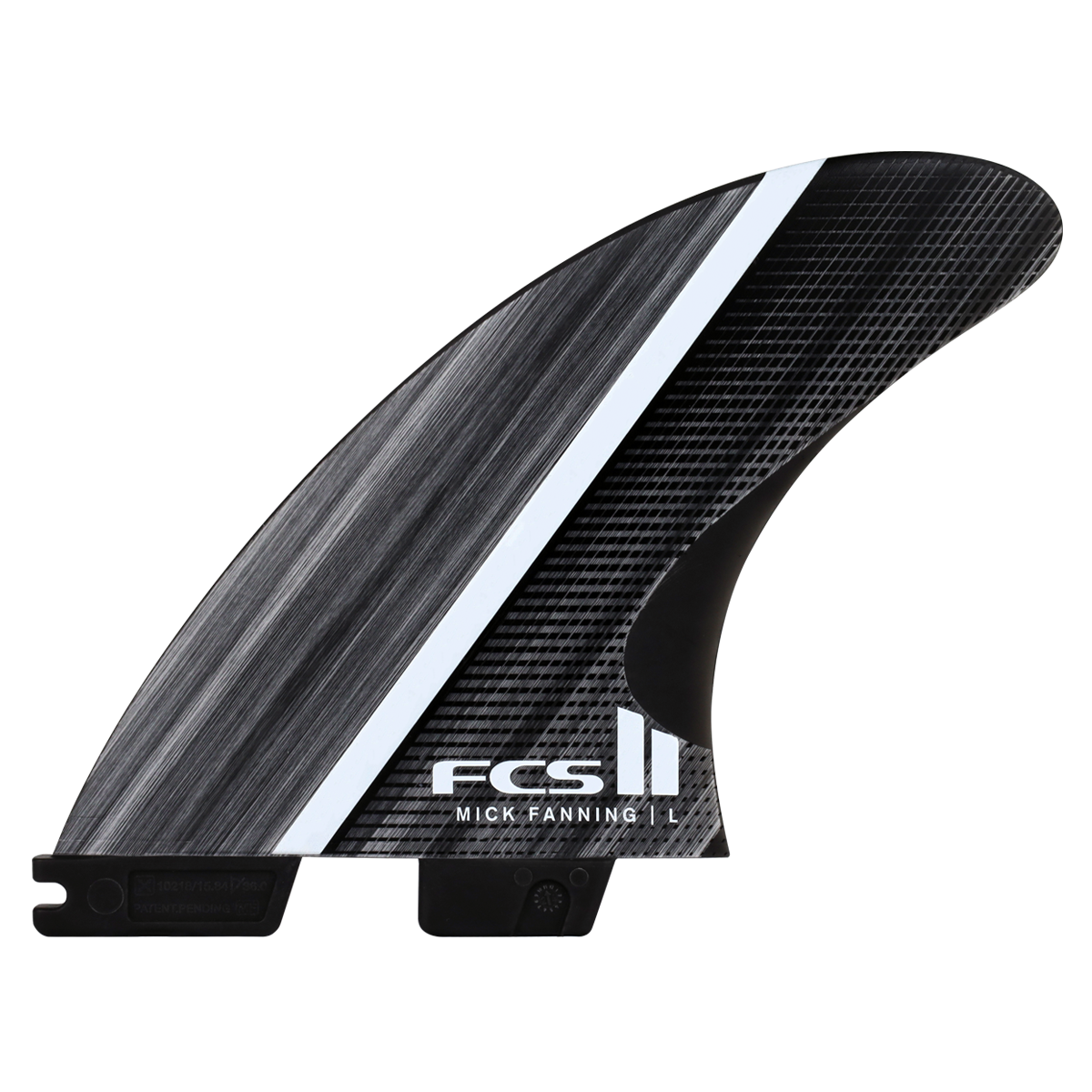 FCS II MF Glass Fibre Fusion Tri Fin Set-Smoke/White-Large