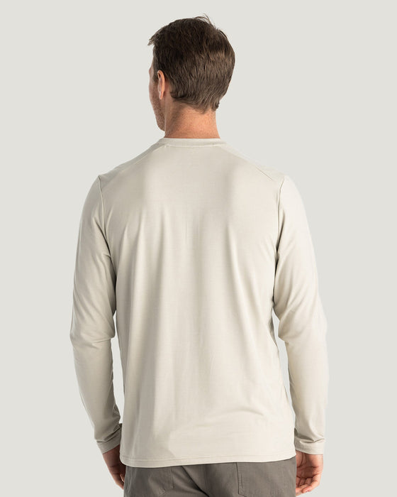 Free Fly Bamboo Flex Henley L/S Shirt-Sandstone