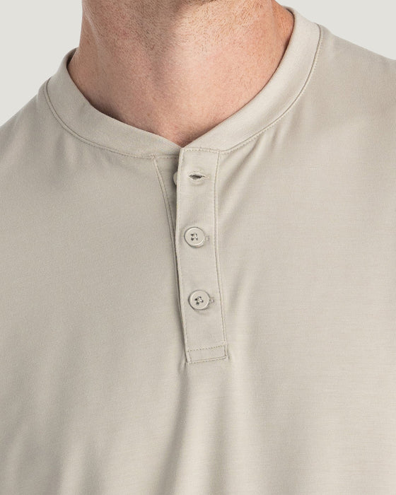 Free Fly Bamboo Flex Henley L/S Shirt-Sandstone