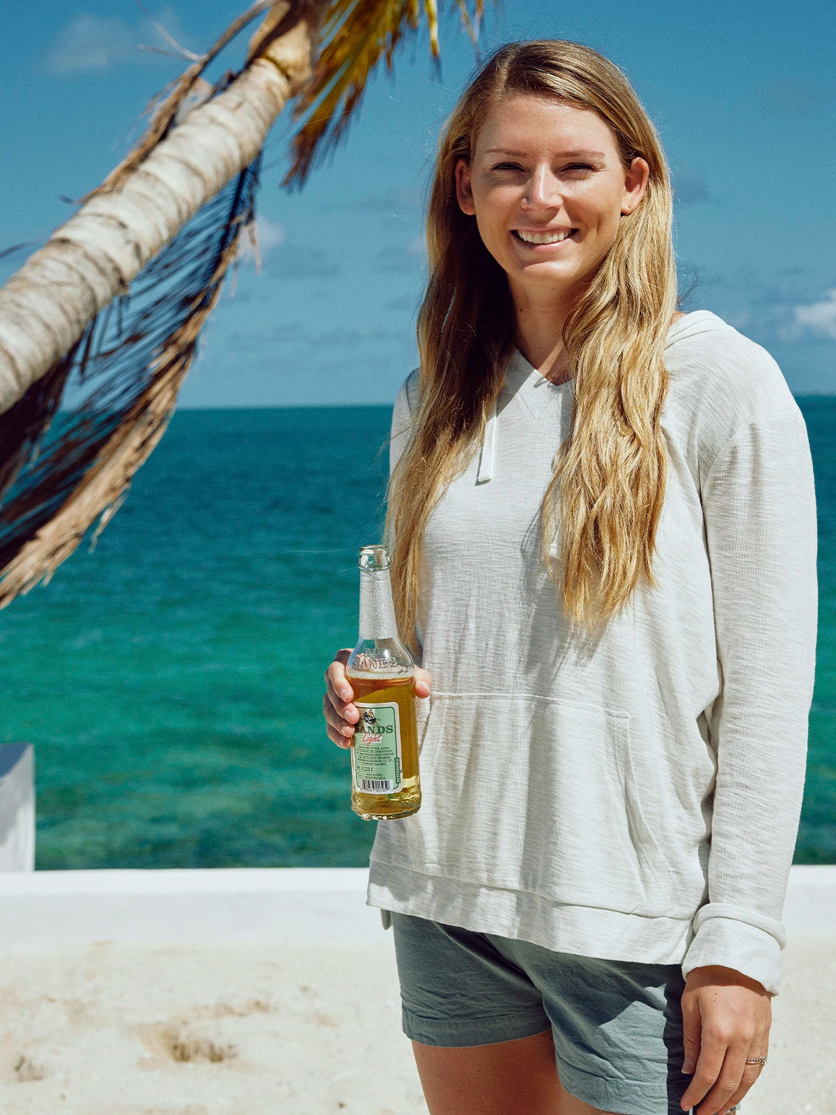 Free Fly Bamboo Slub Hooded L/S Shirt-Sea Salt