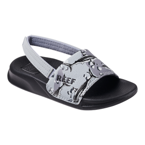 Reef Little One Slide Sandal-Grey Camo Shark