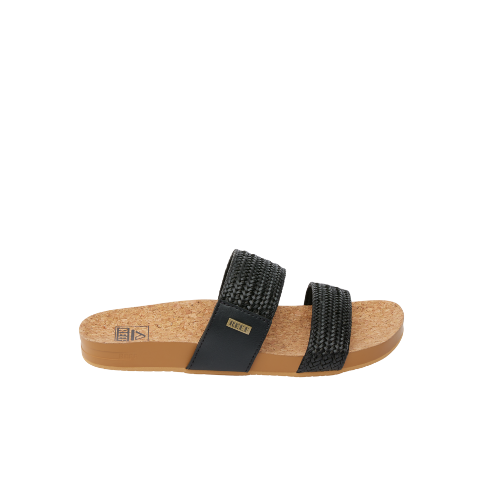 REEF Vista Braid II Sandal-Black/Cork
