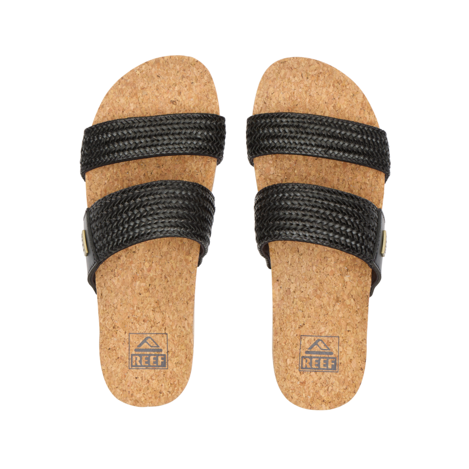 REEF Vista Braid II Sandal-Black/Cork