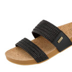 REEF Vista Braid II Sandal-Black/Cork