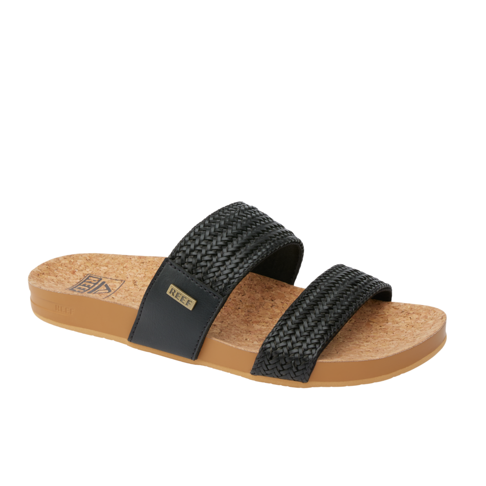 REEF Vista Braid II Sandal-Black/Cork