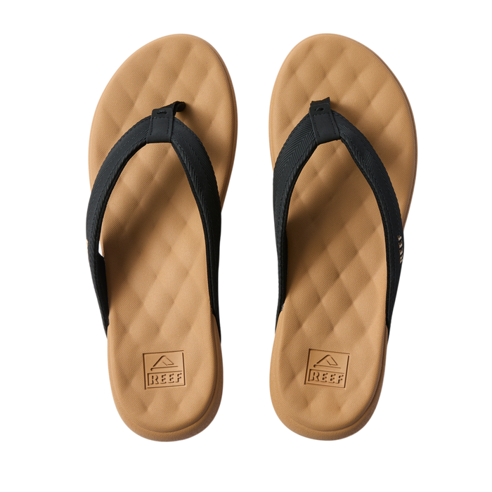 REEF Cushion Melody Sandal-Black/Tan