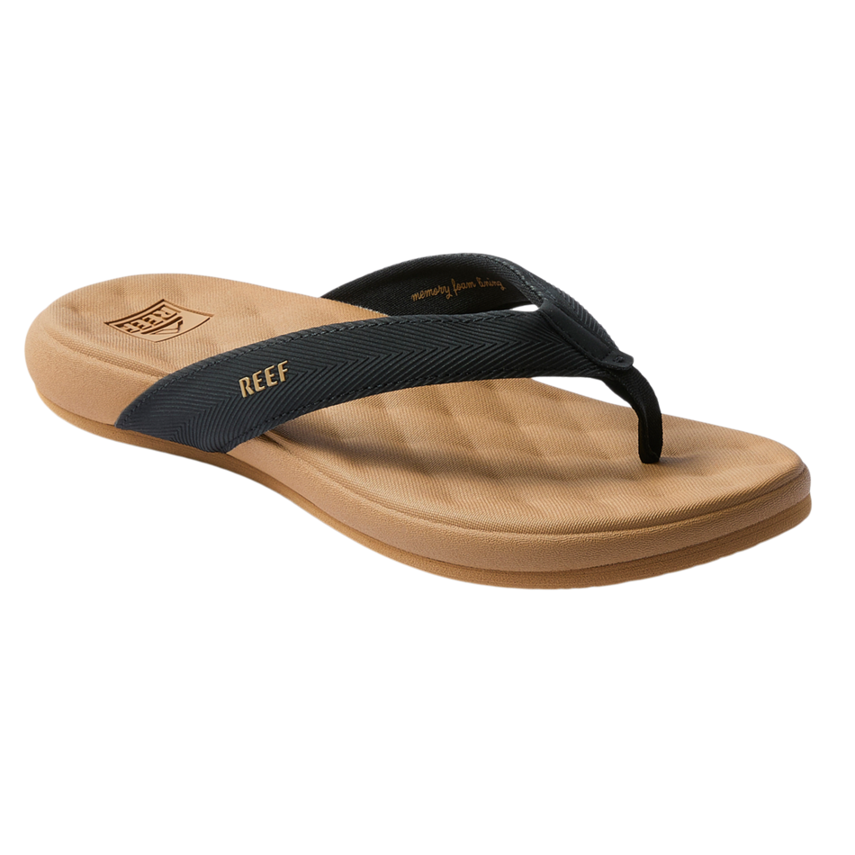 REEF Cushion Melody Sandal-Black/Tan