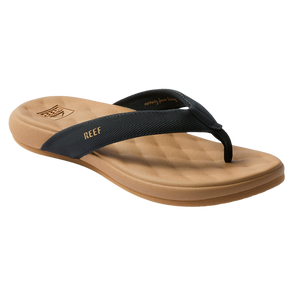 REEF Cushion Melody Sandal-Black/Tan