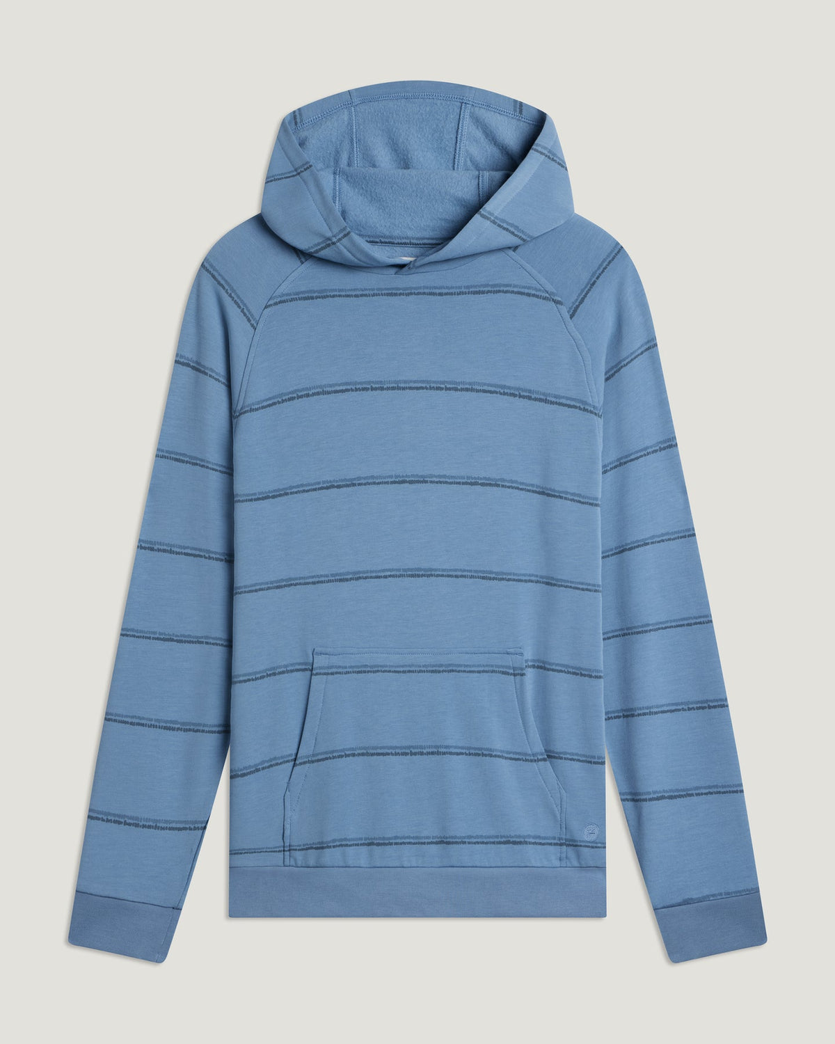 Free Fly Bamboo Lightweight Fleece Hooded Sweatshirt-Dash Double Stripe Windward Blue