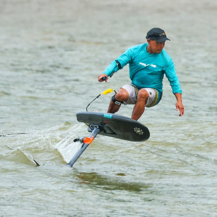 Kaohi Inviz Hybrid Ankle Leash-Black-3.5' + 20" x 7mm