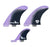 FCS MR PC Twin + Stabiliser Fin Set-Lavender/Black-X-Large